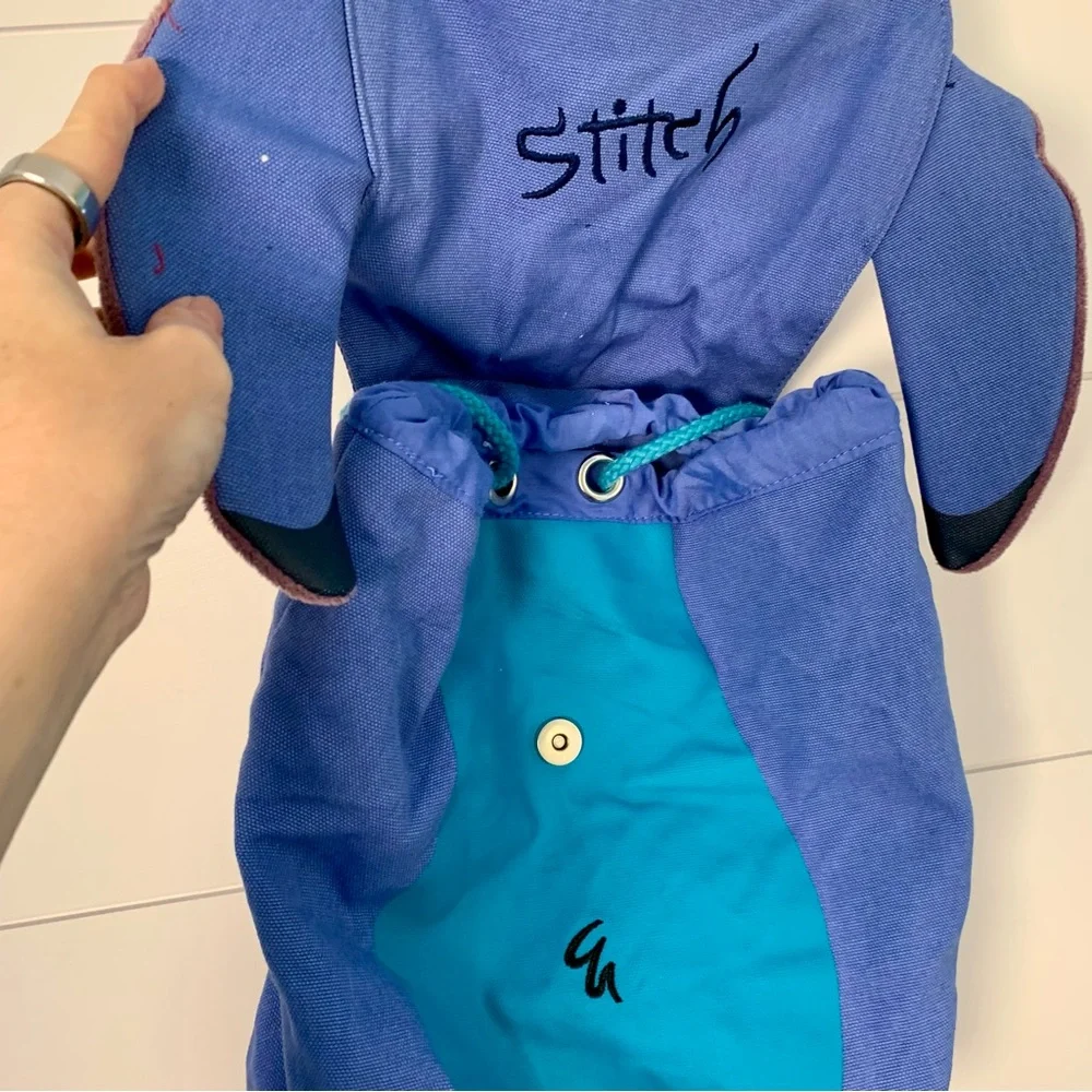 Disney Parks Lilo & Stitch‎ Mini Backpack Plush Ears Canvas Drawstring Cute